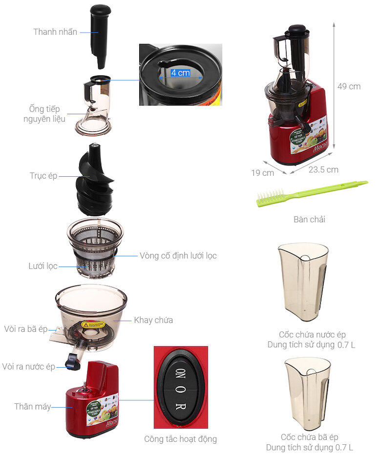 Máy ép chậm Sunhouse Mama SHD5505