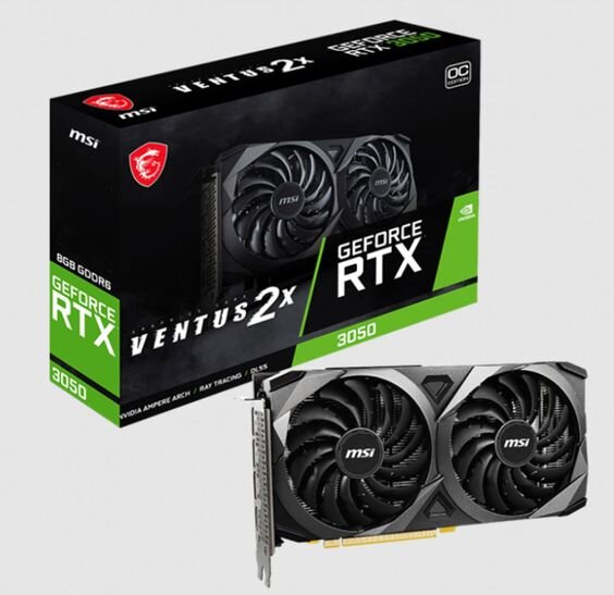 Card đồ hoạ MSI RTX 3050 VENTUS 2X 8G OC 1