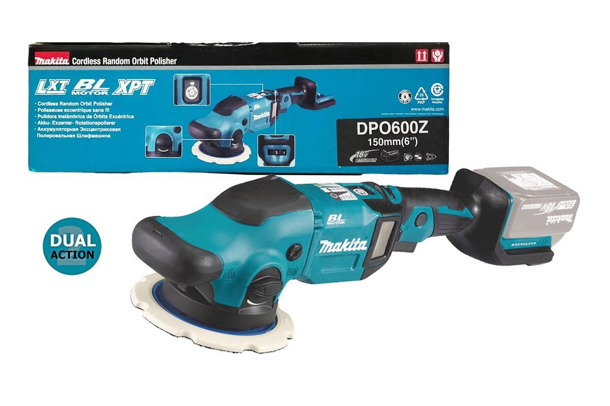 Thân máy đánh bóng quỹ đạo tròn (BL) pin 18V Makita DPO600Z