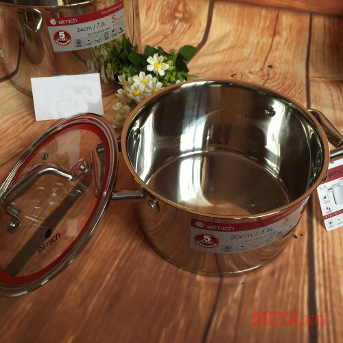 Bộ nồi chảo inox Praha EL-8668 (2358668)