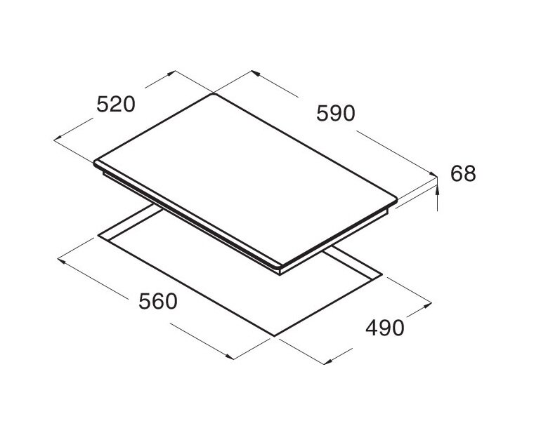 Bếp từ âm 3 vùng nấu Cata IF 6011 BK
