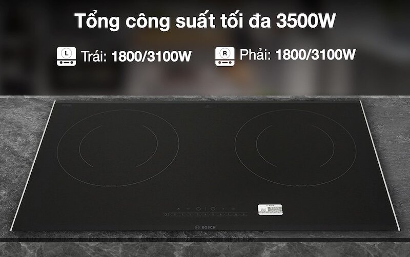 Thiết kế sang trọng, hiện đại của Bếp từ Bosch PPI82566VN (Ảnh: dienmayxanh).