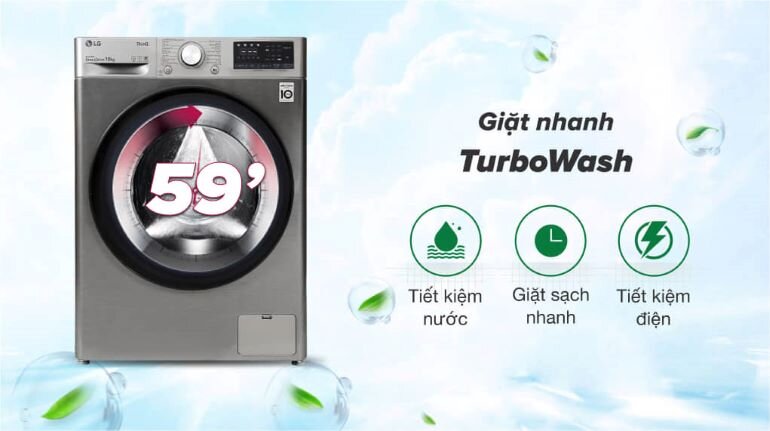 Máy giặt LG 10kg FV1410S4P