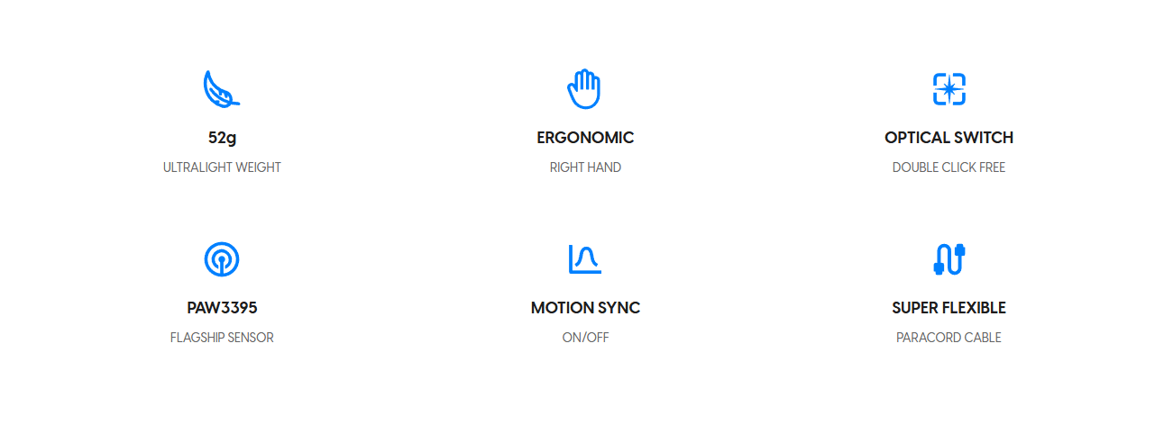 Chuột có dây Pulsar Xlite Wired Medium White 2