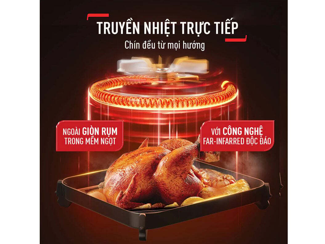 Nồi chiên không dầu Tefal truyền nhiệt trực tiếp Nồi chiên không dầu Tefal