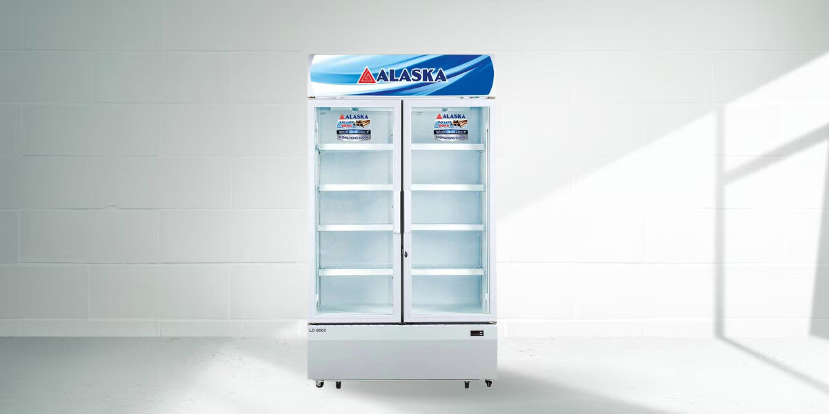 Tủ Mát Alaska 800 Lít LC-800C có thiết kế 2 cánh mở ngang