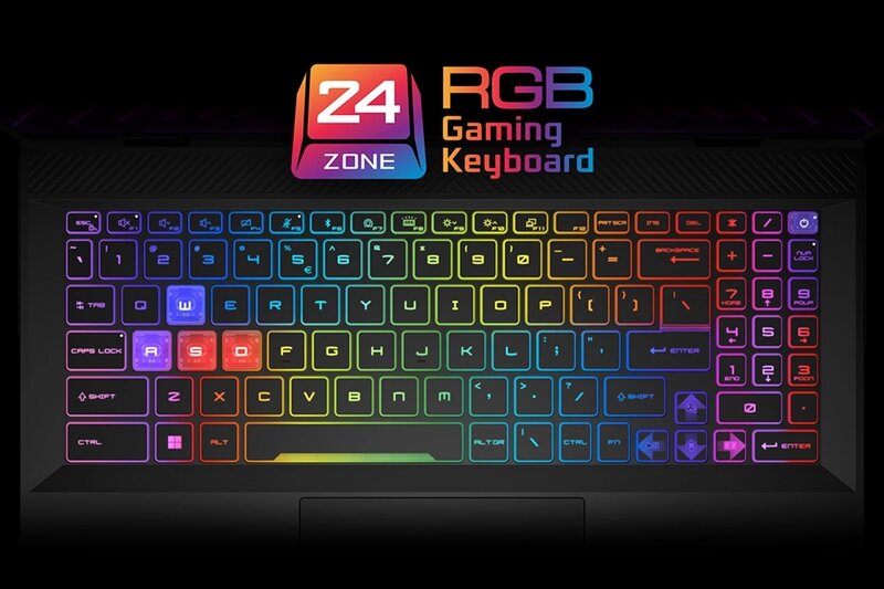 Bàn phím RGB MSI Sword 16 HX B14VFKG-460VN