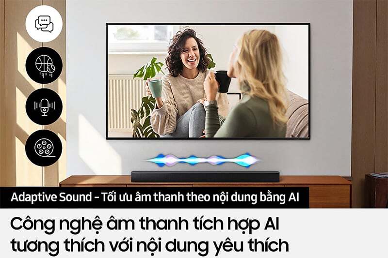 Chế độ Adaptive Sound của loa Loa Soundbar Samsung HW-B750D/XV