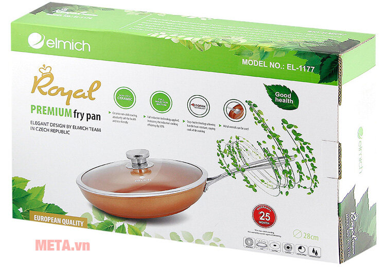 Chảo phủ sứ cao cấp Elmich Royal Premium EL-1177 - 28cm