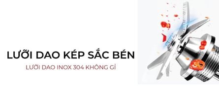 Máy làm sữa hạt Rapido RHB 800D có lưỡi dao bằng thép không gỉ sắc bén