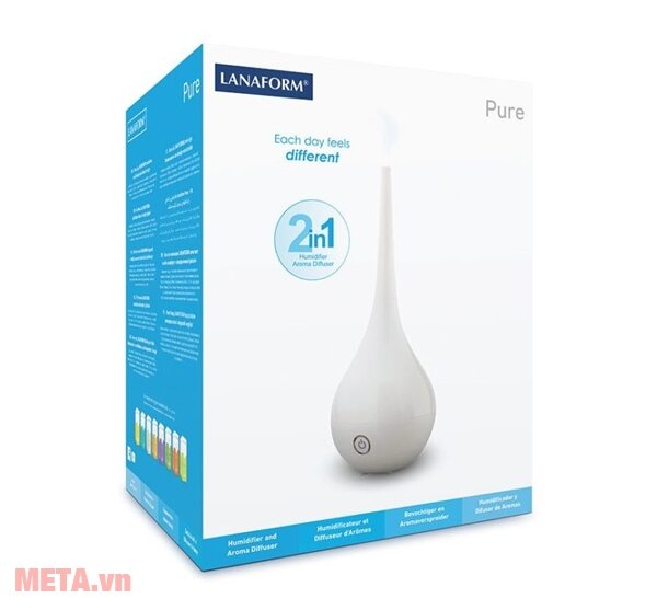 Máy tạo ẩm siêu âm và khuếch tán tinh dầu Lanaform Pure LA120601