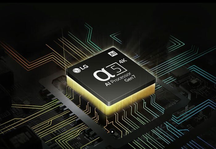 Bộ xử lý alpha 5 Gen 7 AI 4K tối ưu âm thanh, hình ảnh