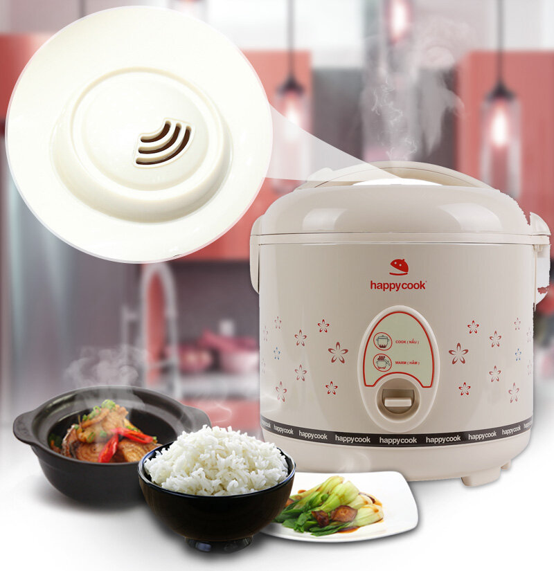 Nồi cơm điện Happycook 1.8 lít HC-180 Nâu nhạt Nồi cơm điện Happycook 1.8 lít HC-180 Nâu nhạt