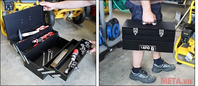 Hộp đựng đồ nghề bằng sắt sơn tĩnh điện 5 ngăn Yato YT-0885
