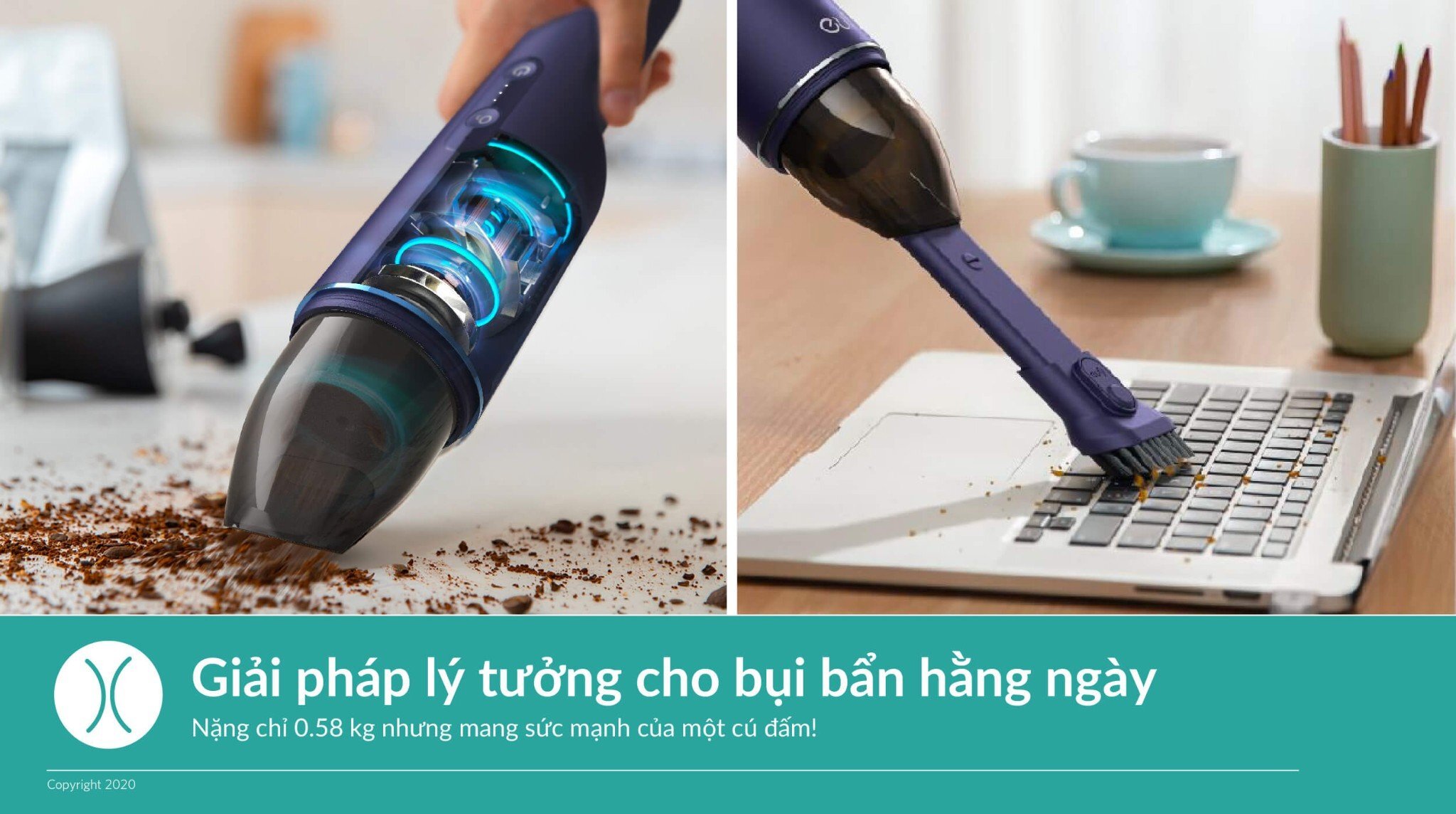 Máy hút bụi cầm tay Anker Eufy HomeVac H11 Pure - T2520 - Màu xanh tím than