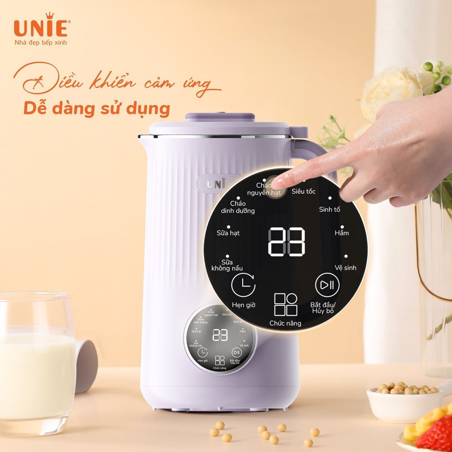 Máy làm sữa hạt đa năng dễ sử dụng Máy làm sữa hạt đa năng