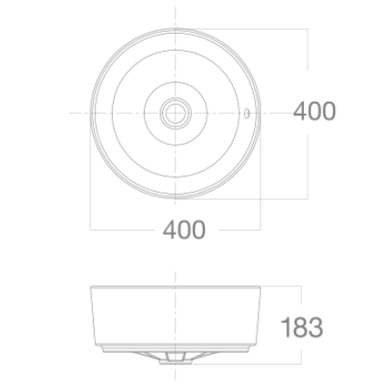 Bản vẽ kỹ thuật chậu rửa mặt lavabo đặt bàn AMERICAN STANDARD 0509-WT