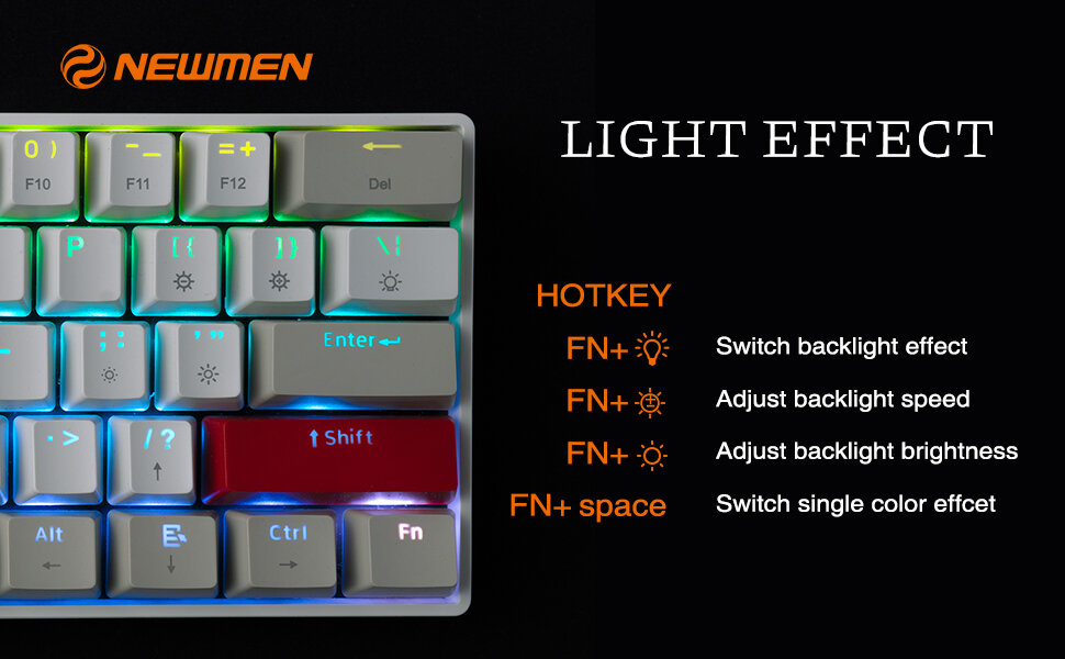 Bàn phím không dây Newmen GM610 RGB Dual mode