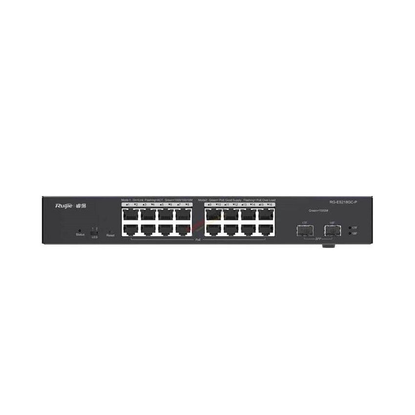 Switch RUIJIE RG-ES218GC-P (Layer 2 Smart Managed 16P PoE)
