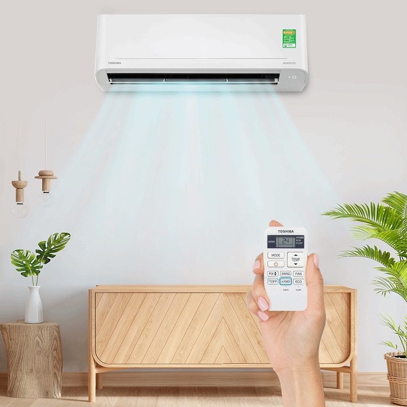Điều hòa Toshiba Inverter 9000 BTU 1 chiều RAS-H10S5KCV2G-V gas R-32 8 Điều hòa Toshiba 9000 BTU 1 chiều inverter RAS-H10S5KCV2G-V