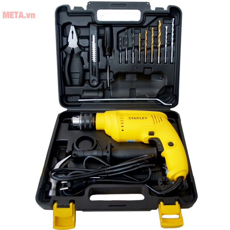 Máy khoan động lực Stanley SDH600KV kèm 13 phụ kiện