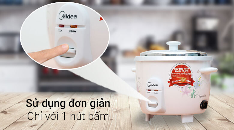 Nồi cơm điện Midea 1 lít MR-GM10SA Nồi cơm điện Midea 1 lít MR-GM10SA