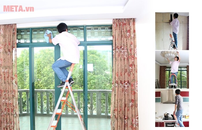 Thang nhôm ghế DIY TLN-04 Thang nhôm ghế DIY TLN-04