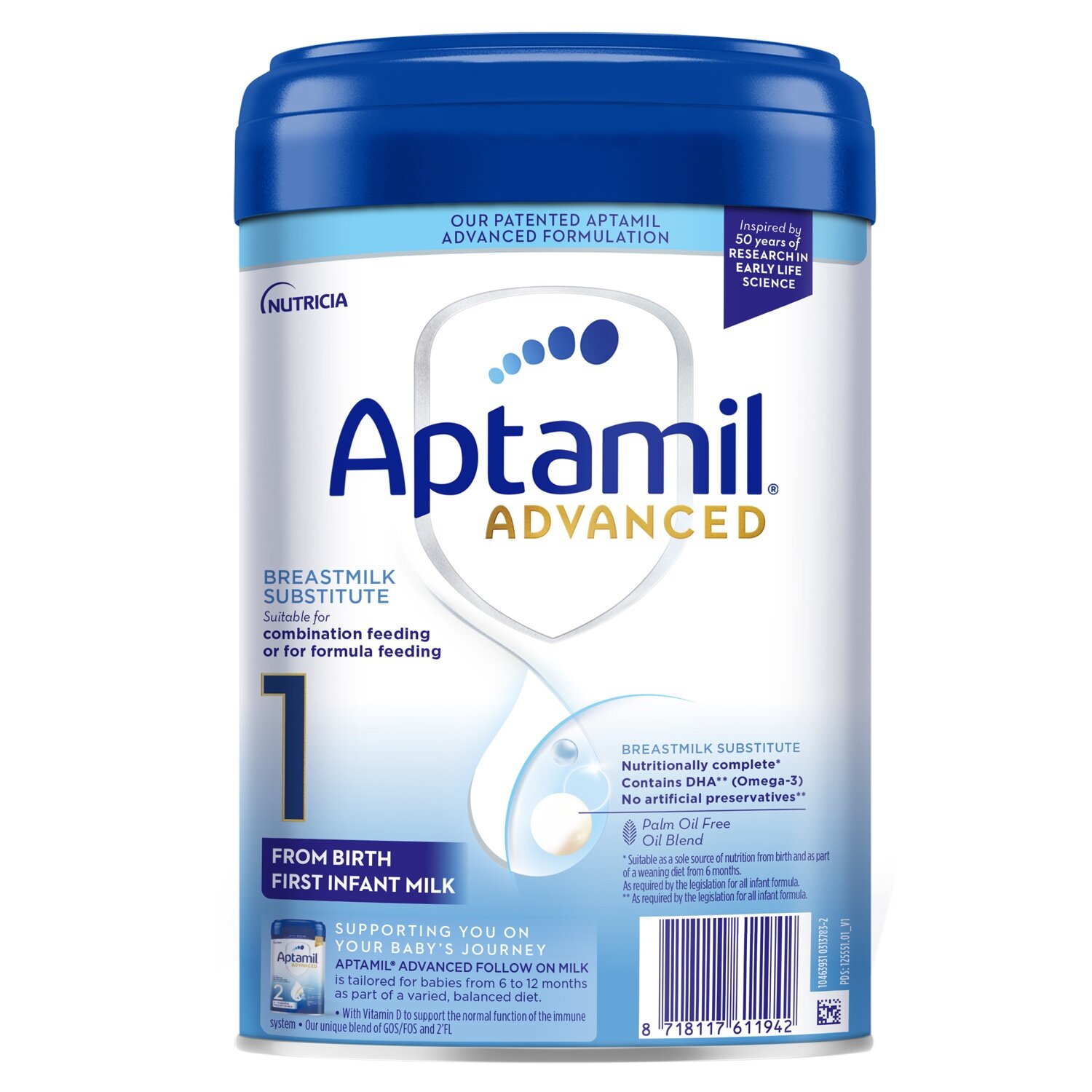 Công dụng Aptamil Advanced số 1 800g của Anh cho trẻ từ 0-6 tháng