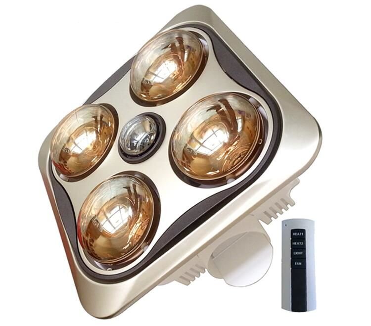 Đèn sưởi nhà tắm 4 bóng cao cấp Moletty M-04HR (có điều khiển từ xa)