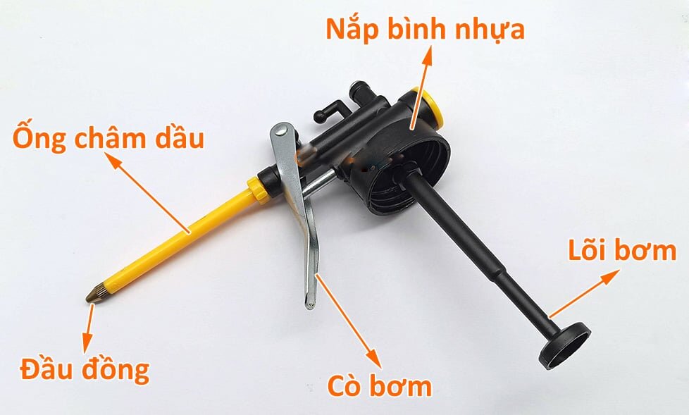 Bình châm dầu nhớt nhựa trong 250ml Asaki AK-1053