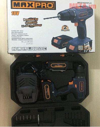 Máy khoan pin Maxpro MPCD18VDQFLi/2 18V