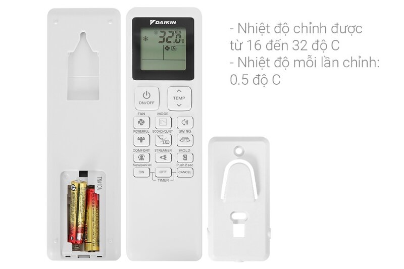Điều hòa Daikin Inverter 9200 BTU 1 chiều ATKF25YVMV  remote