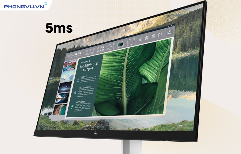 Màn hình HP E24u G4 189T0AA độ phân giải cao, thời gian phản hồi 5ms nhanh chóng