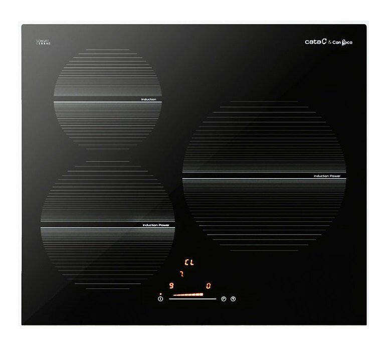 Bếp từ âm 3 vùng nấu Cata IS 603 B BK