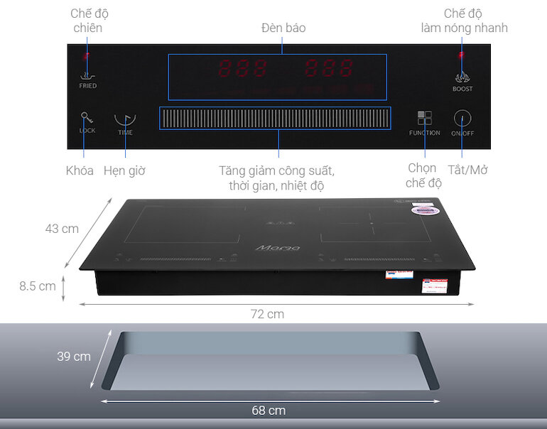 Bếp từ đôi Sunhouse Mama MMB9208DIH