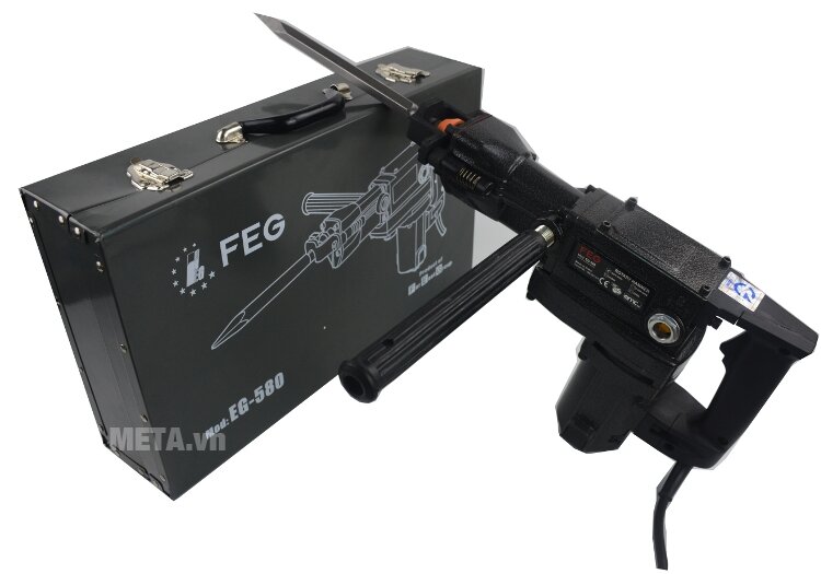 Máy khoan bê tông FEG 38mm EG-580 dùng mũi khoan lục giác.