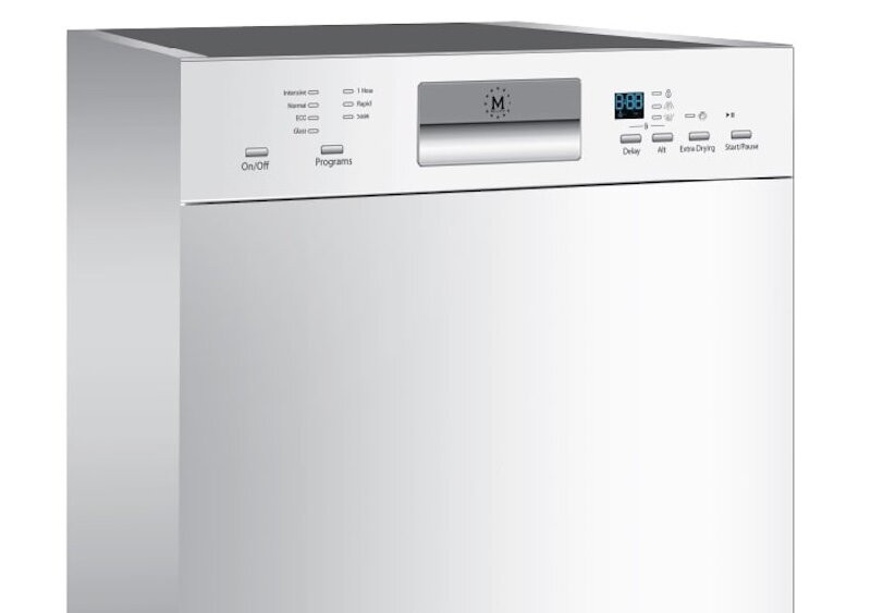 Máy rửa bát Malloca WQP12-J7309E được tích hợp màn hình hiển thị LED rõ ràng