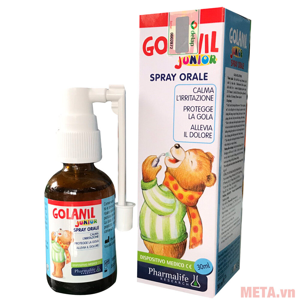 Xịt họng giảm ho cho bé Golanil Junior 30ml