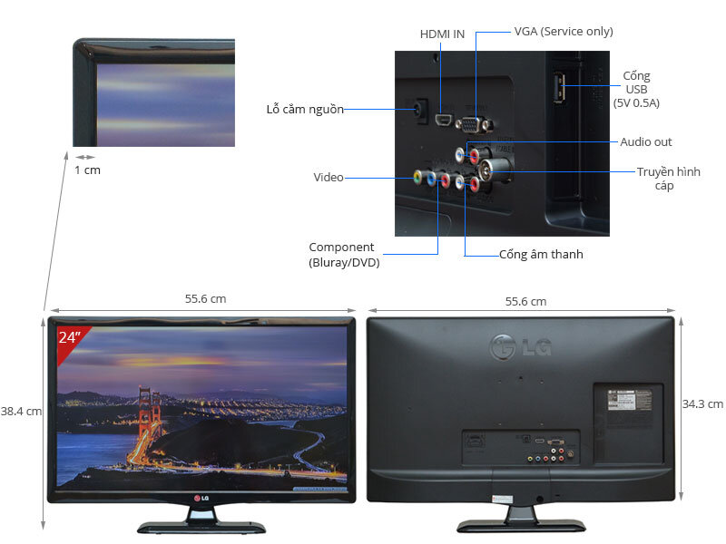 Tivi LED LG 24LB450A 24 inch Tivi LED LG 24LB450A 24 inch