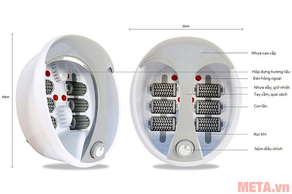 Bồn massage chân đa năng Rio FTBH2