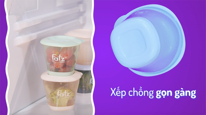 Bộ sản phẩm có thể xếp chồng lên nhau dễ dàng