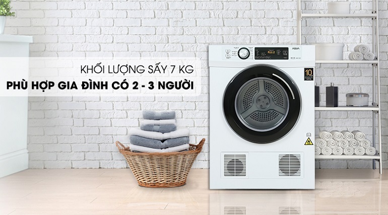 Máy sấy quần áo Aqua AQH-V700FW 7 KG 2 Máy sấy quần áo Aqua AQH-V700FW