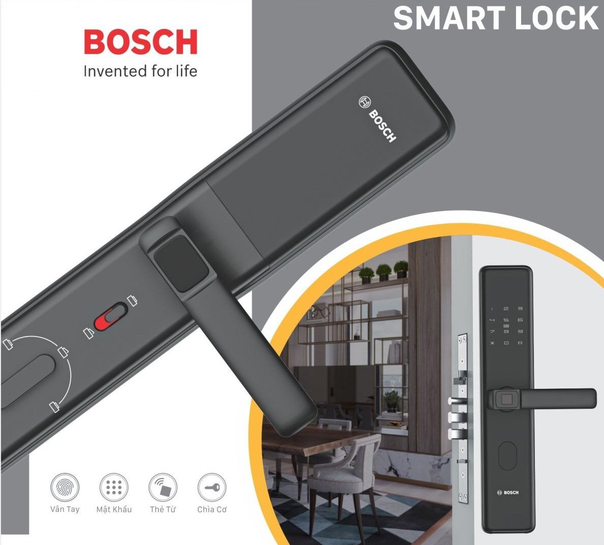 Khóa cửa thông minh Bosch ID 30BKB