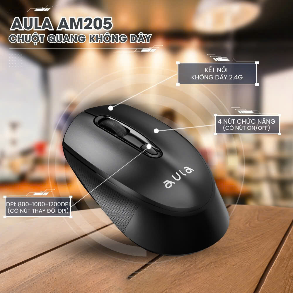 Chuột không dây Aula AM205 1