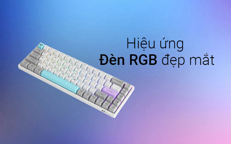 Bàn phím cơ không dây Akko 3068B Multi-modes Silent | Hiệu ứng đèn đẹp mắt