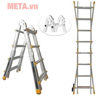 Thang nhôm gấp chữ A mở rộng Jumbo A404 Thang nhôm gấp chữ A mở rộng Jumbo A404