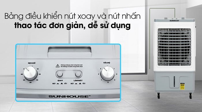 Bảng điều khiển của máy làm mát không khí Sunhouse SHD7734 