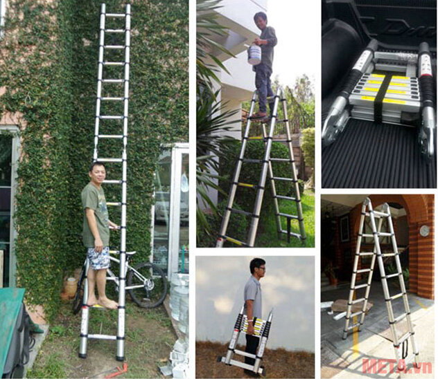 Thang nhôm rút gọn chữ A Sumo ADT808B (5m)