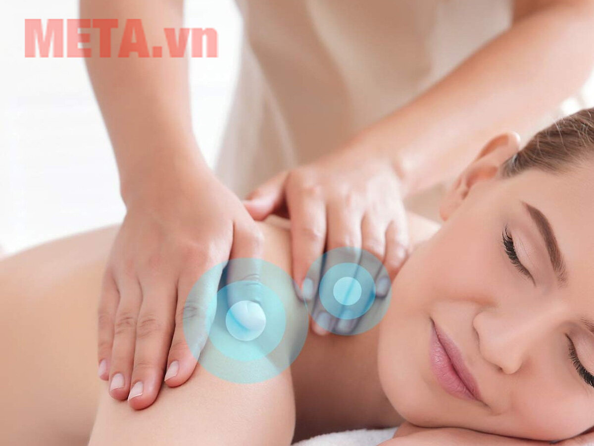 Đai massage vai cổ gáy 3D Shiatsu gel HoMedics NMS-700RCG-EU