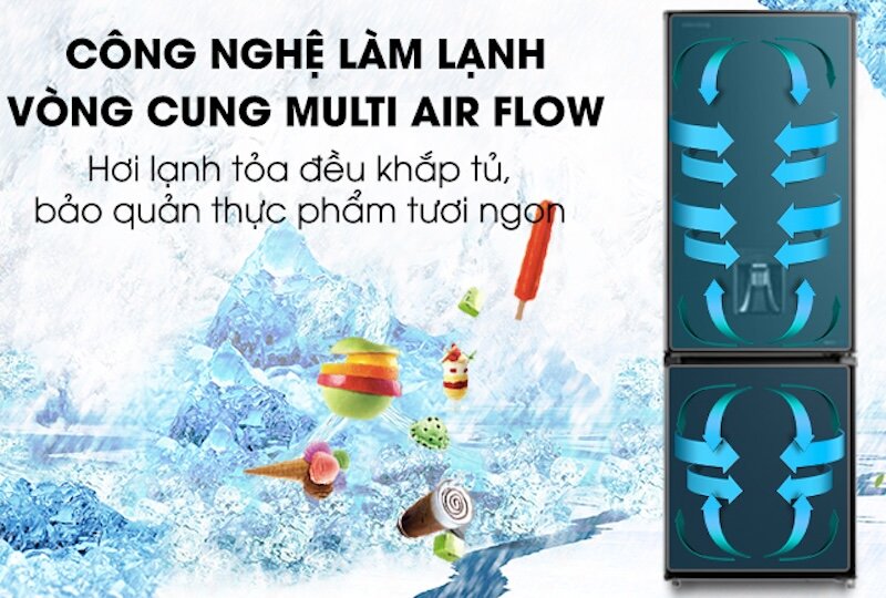 ảo Quản Thực Phẩm Tươi Ngon Với Công Nghệ Khí Lạnh Vòng Cung Multi Air Flow